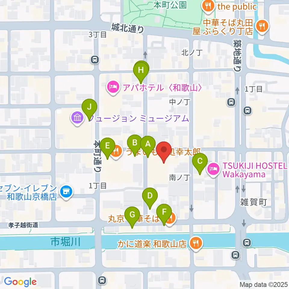 LIVE SPACE MOMENTS周辺のカフェ一覧地図