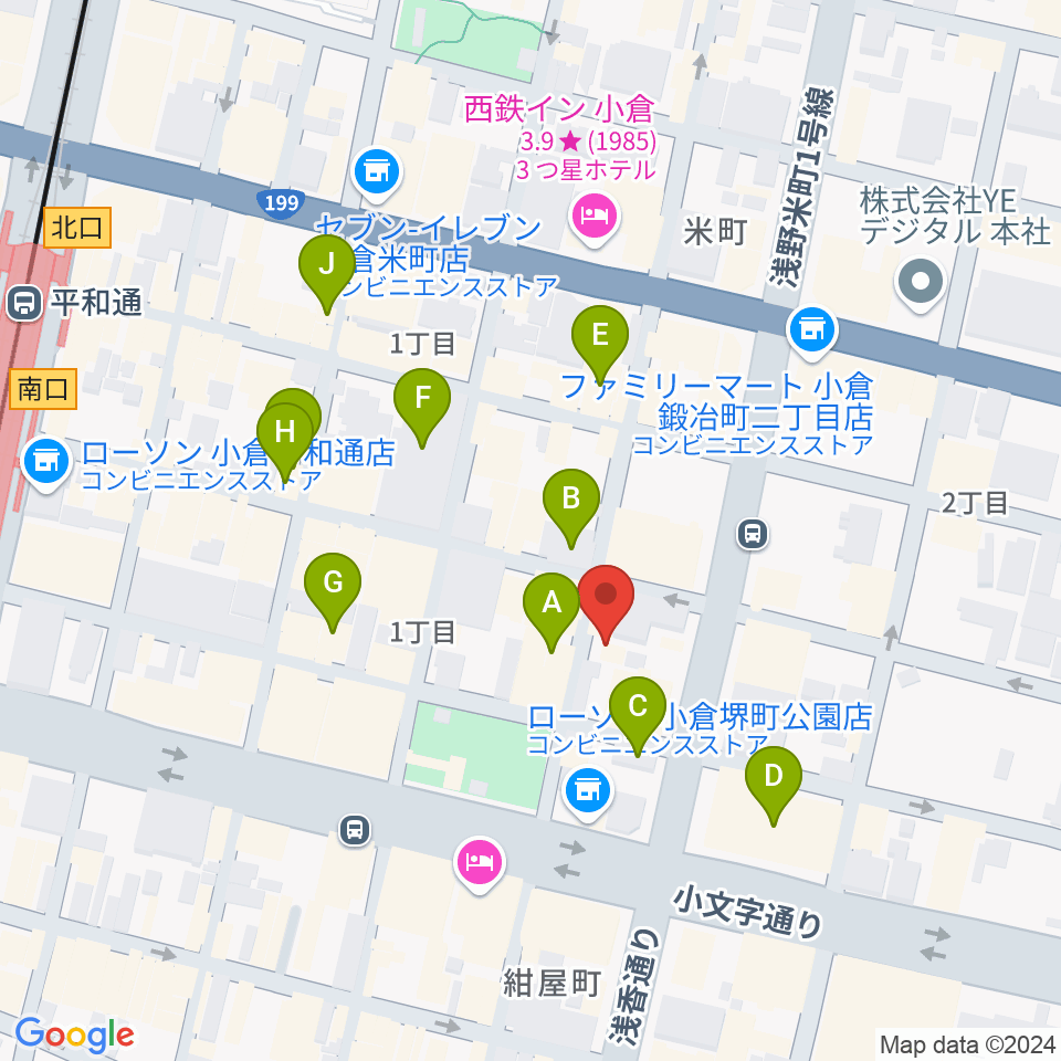 SWING21周辺のカフェ一覧地図