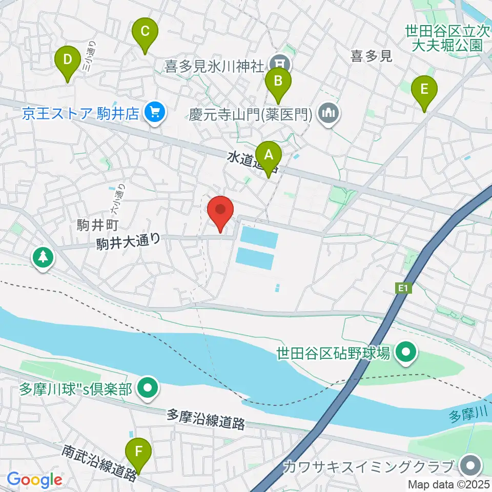 いけだ音楽教室周辺のカフェ一覧地図