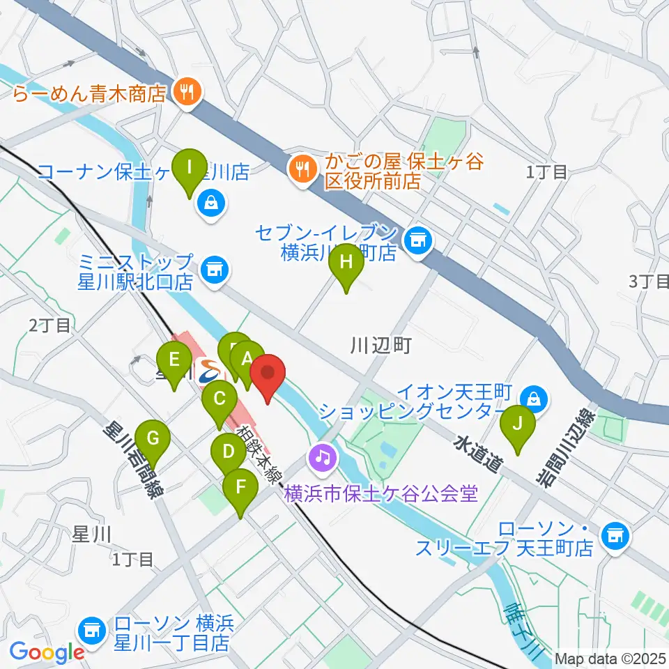 東京音楽学院 横浜星川駅前校周辺のカフェ一覧地図