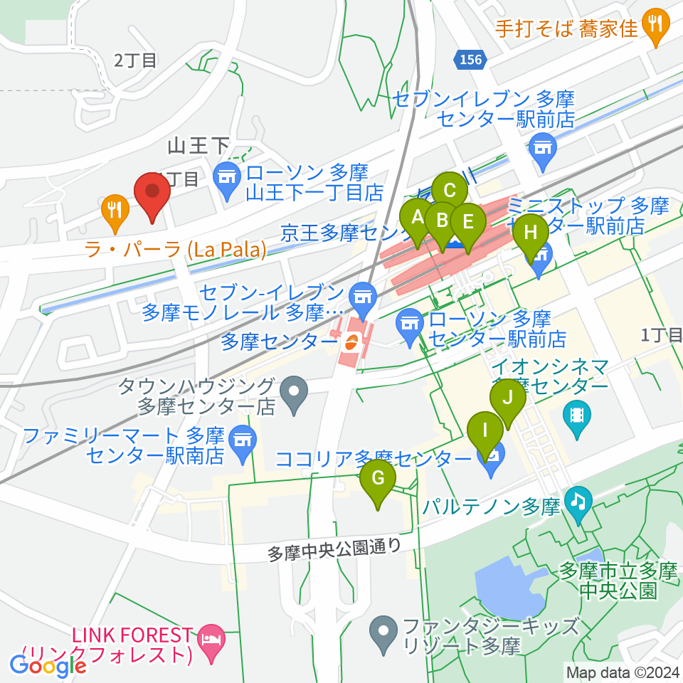 スタジオAnida周辺のカフェ一覧地図