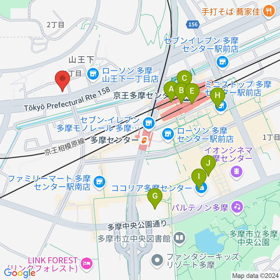 スタジオAnida周辺のカフェ一覧地図