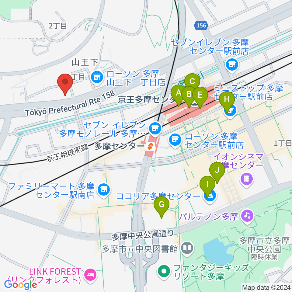 スタジオAnida周辺のカフェ一覧地図