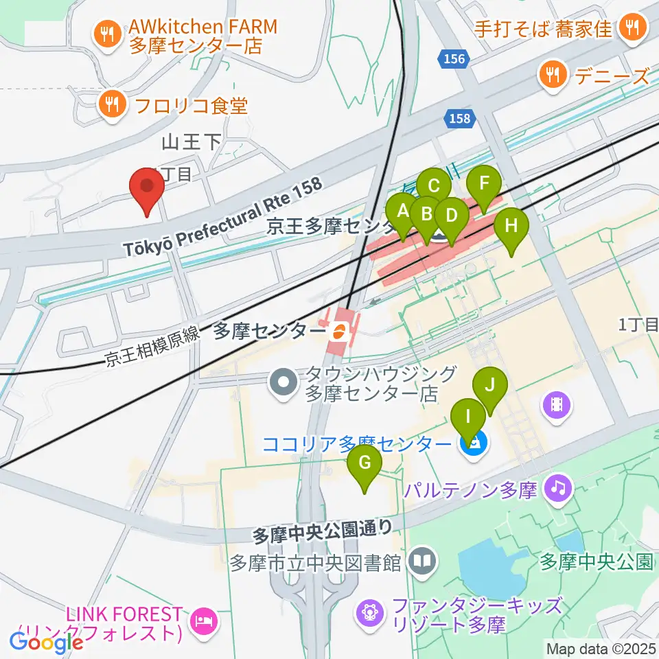 スタジオAnida周辺のカフェ一覧地図