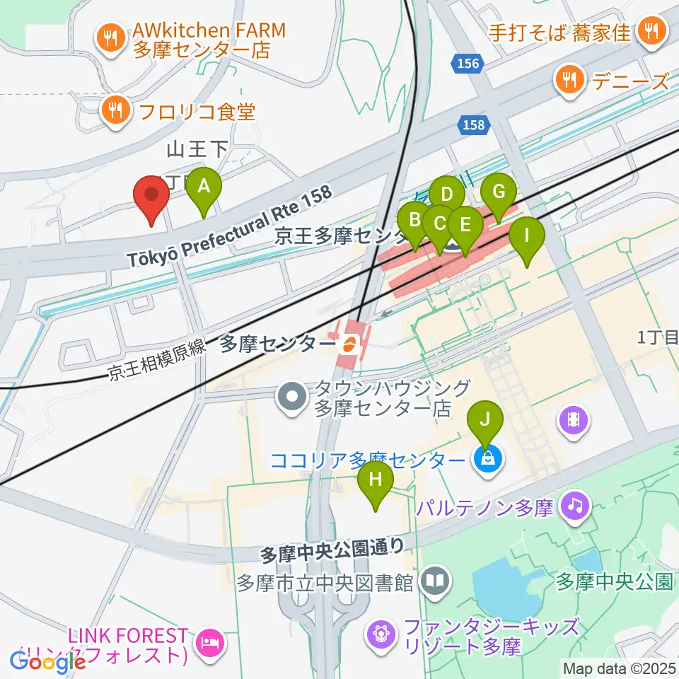 スタジオAnida周辺のカフェ一覧地図