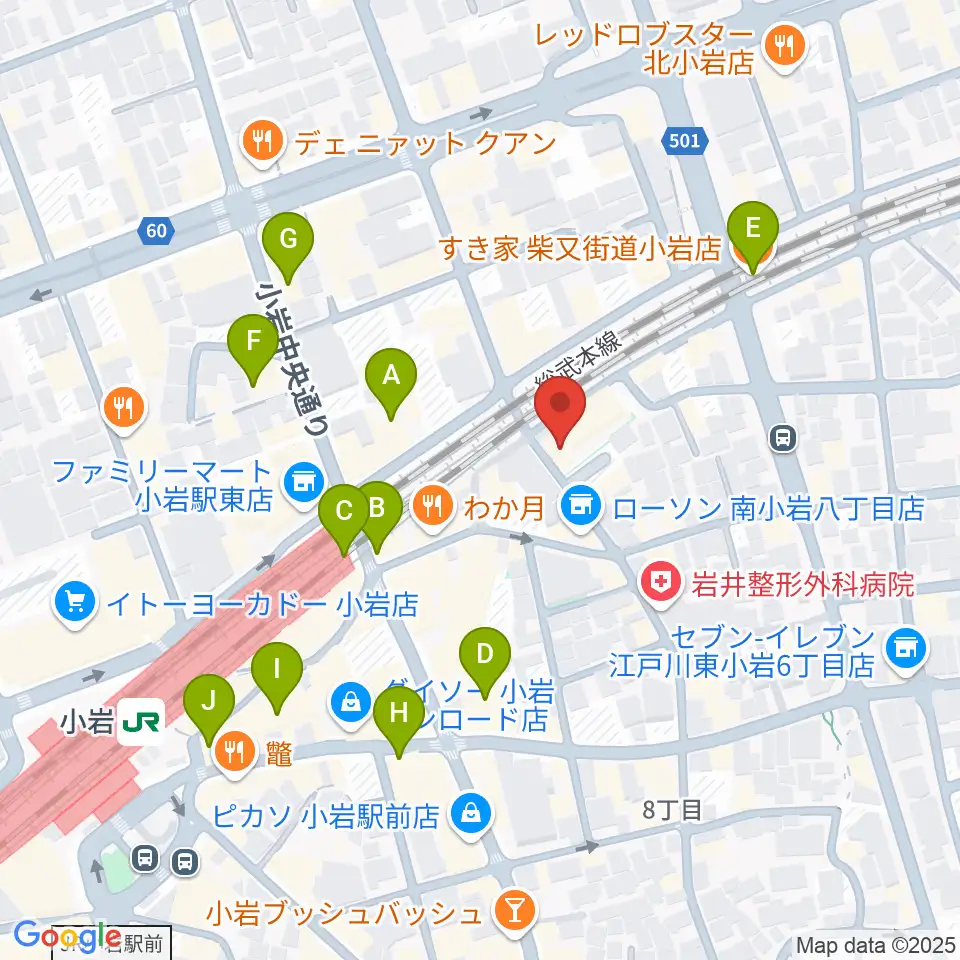 小岩BACK IN TIME周辺のカフェ一覧地図