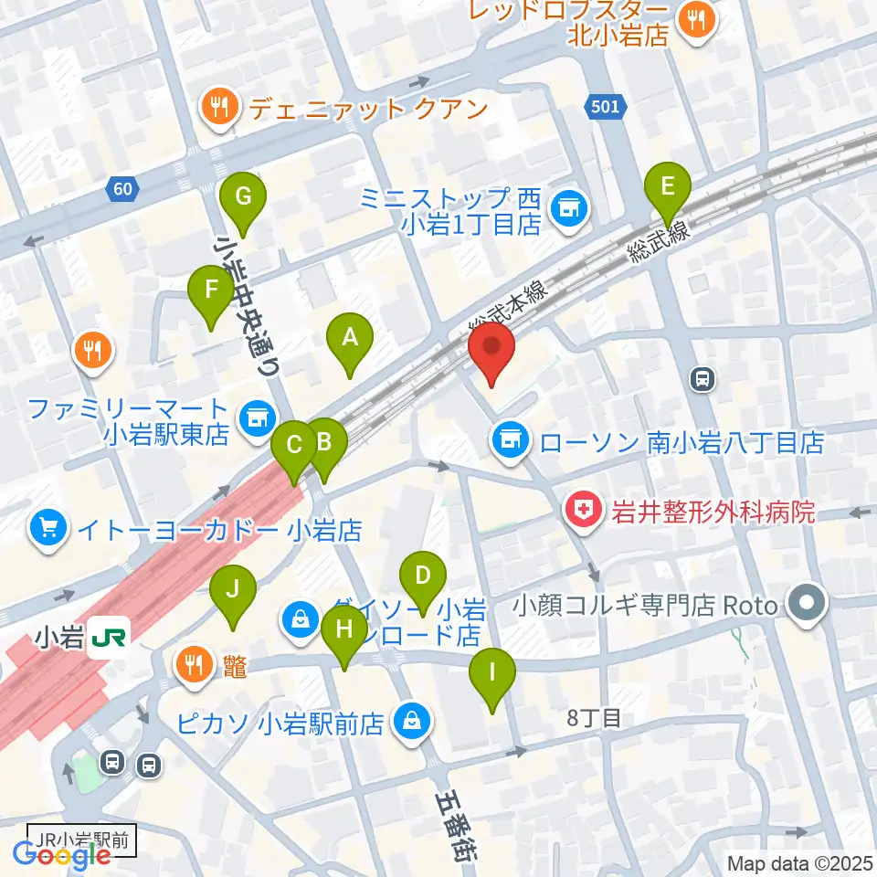 小岩BACK IN TIME周辺のカフェ一覧地図