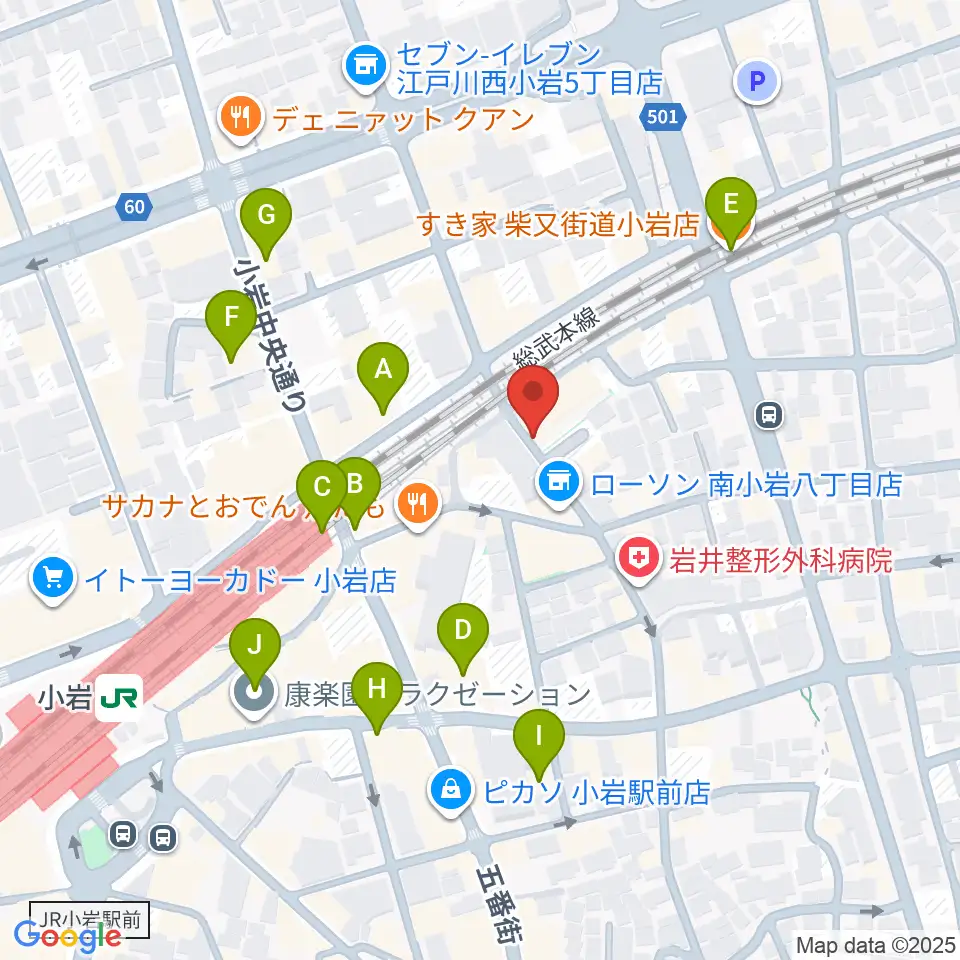 小岩BACK IN TIME周辺のカフェ一覧地図