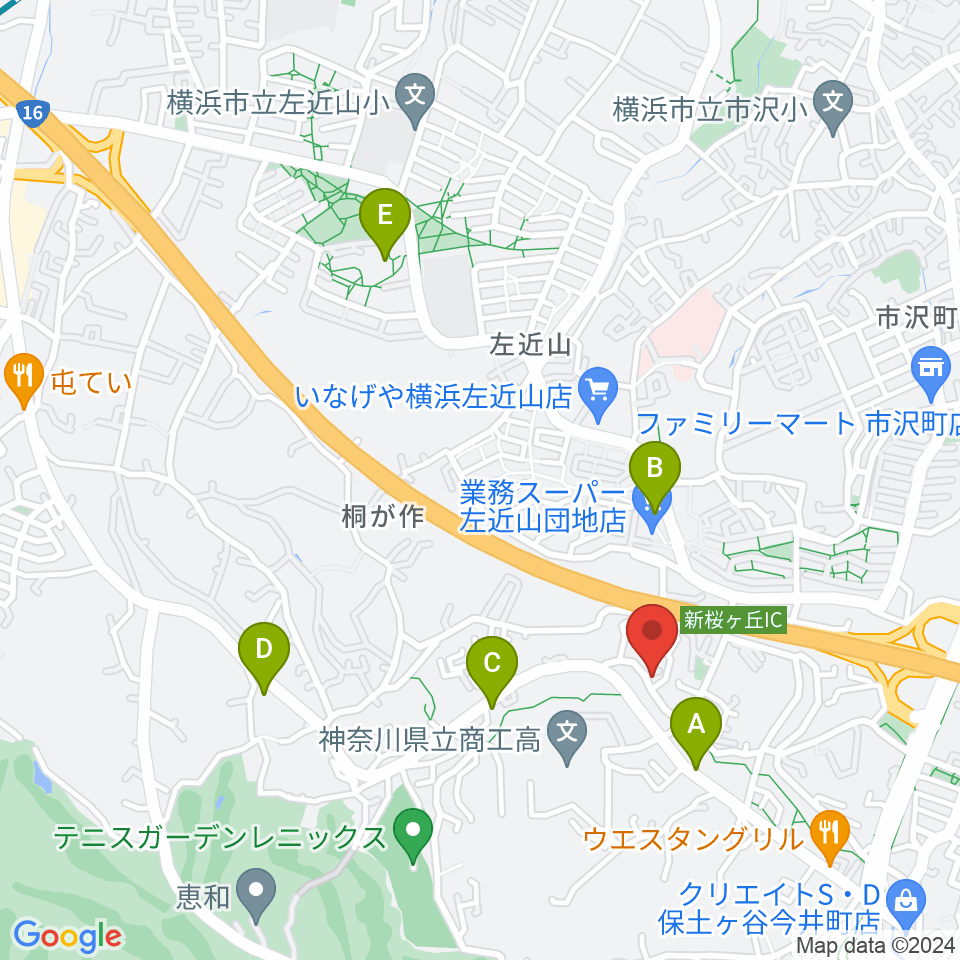 山響楽器店 美立橋教室周辺のカフェ一覧地図