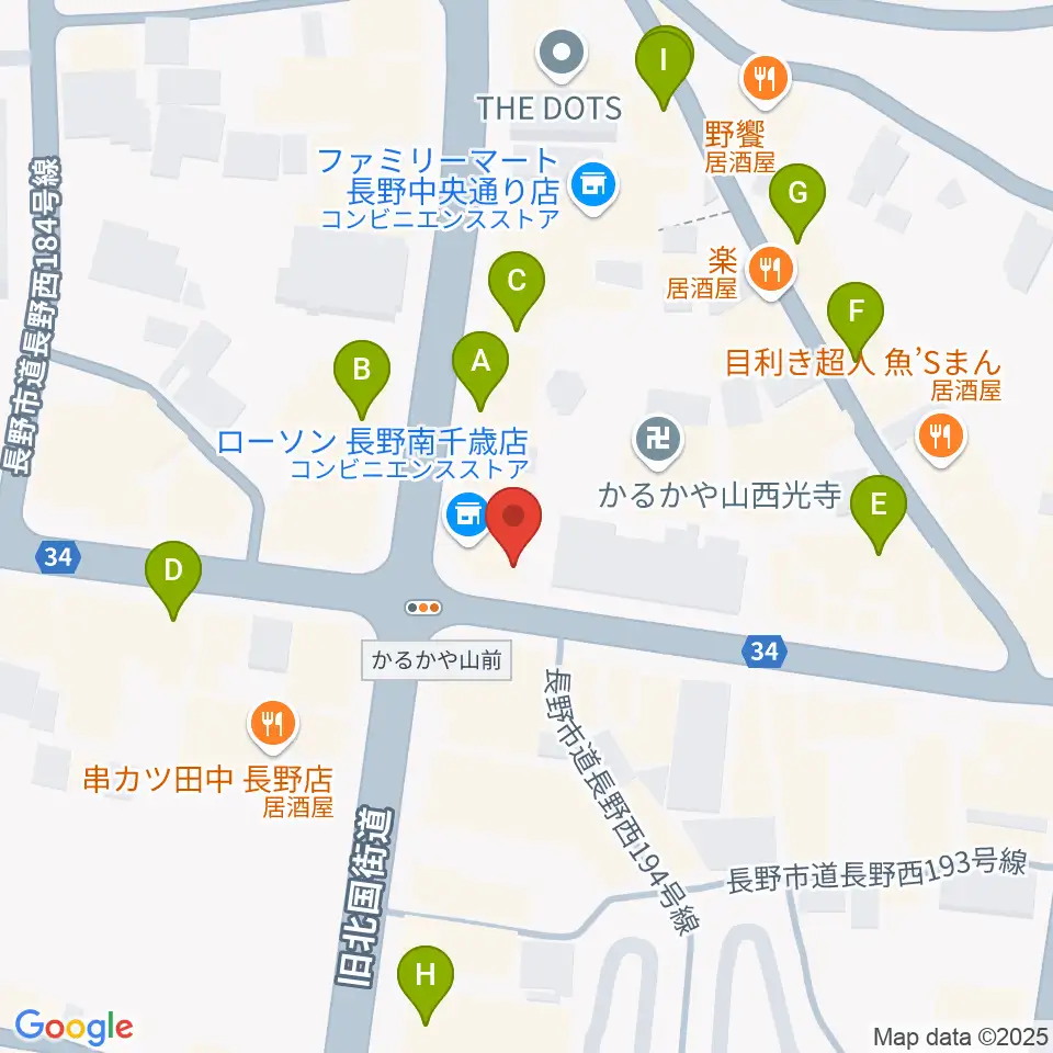 INDIA live the SKY周辺のカフェ一覧地図