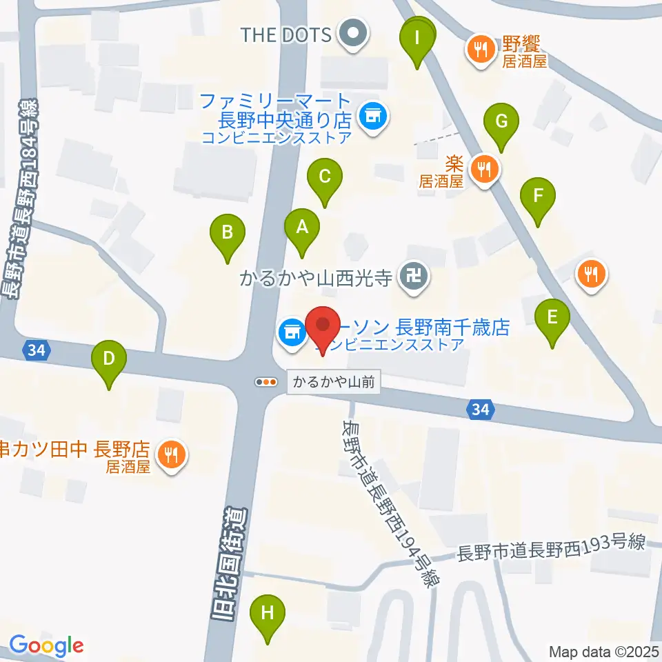 INDIA live the SKY周辺のカフェ一覧地図