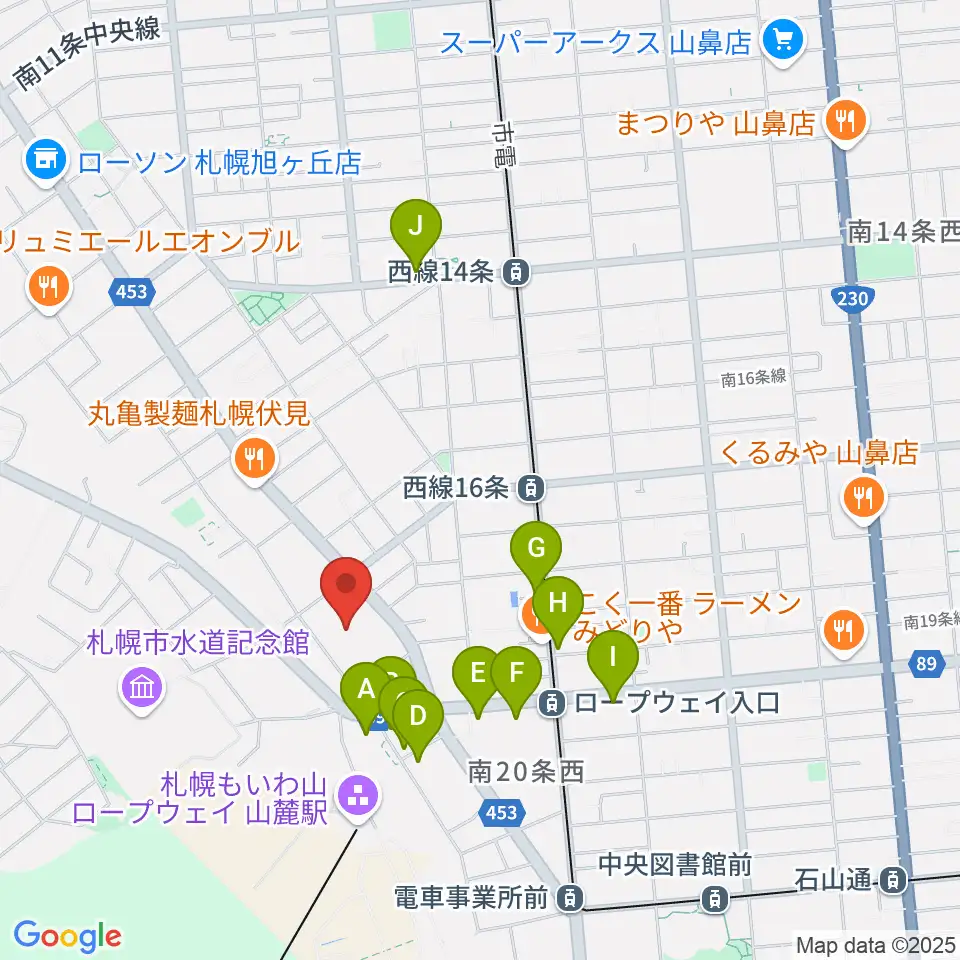エルム楽器 伏見センター周辺のカフェ一覧地図
