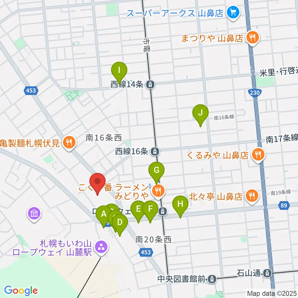エルム楽器 伏見センター周辺のカフェ一覧地図