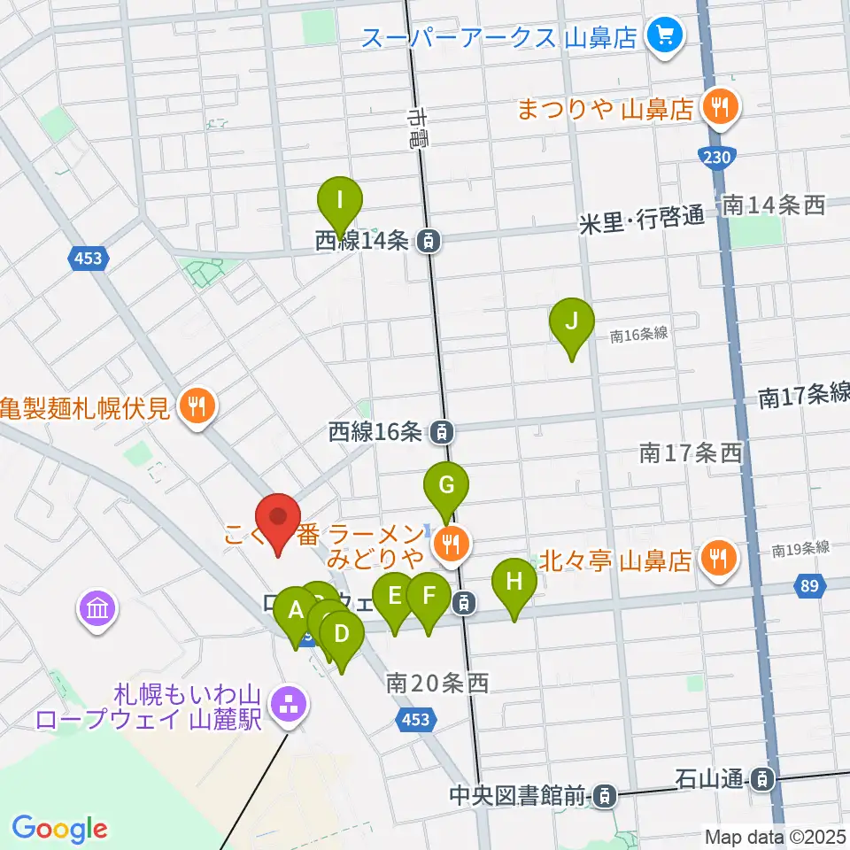エルム楽器 伏見センター周辺のカフェ一覧地図