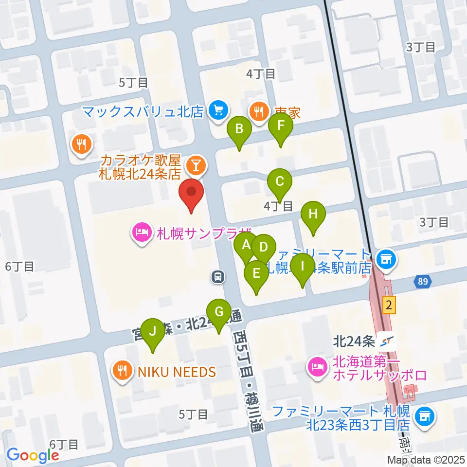 エルム楽器 北区センター周辺のカフェ一覧地図