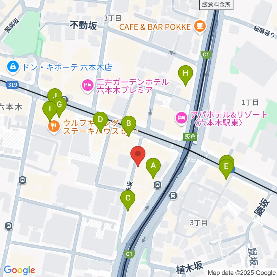 六本木CLUB EDGE周辺のカフェ一覧地図