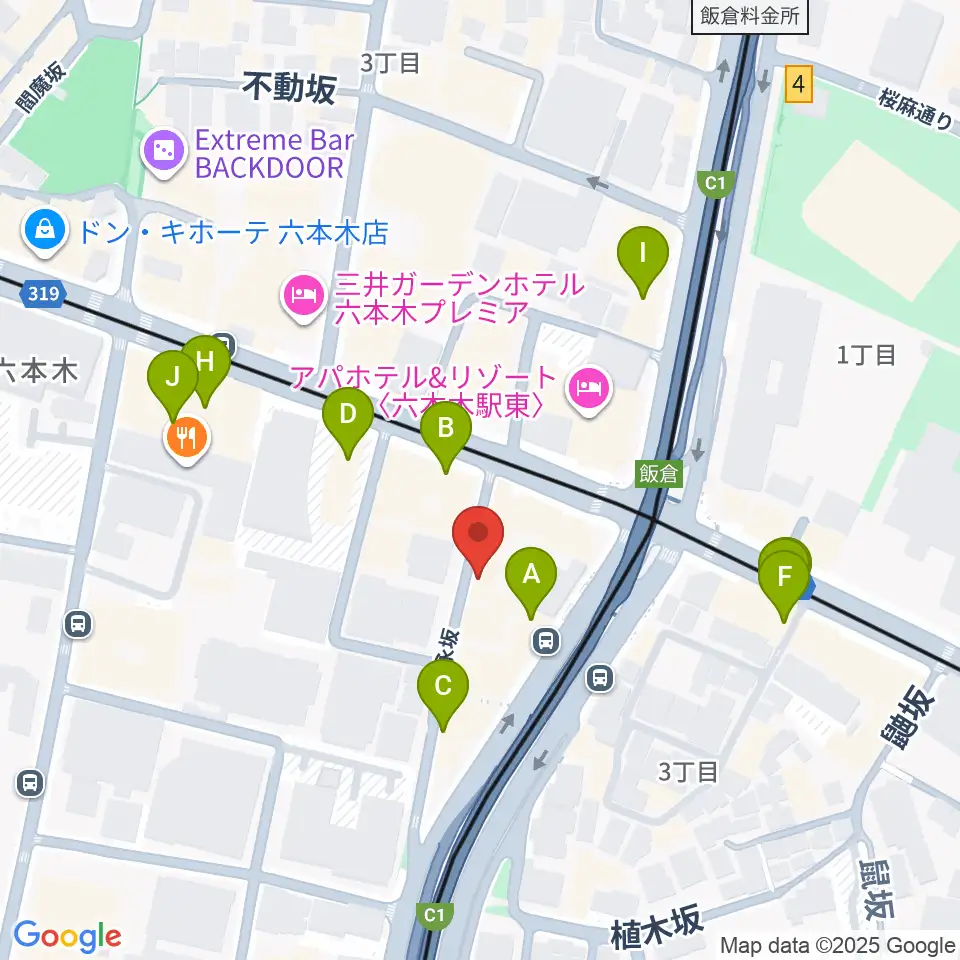 六本木CLUB EDGE周辺のカフェ一覧地図