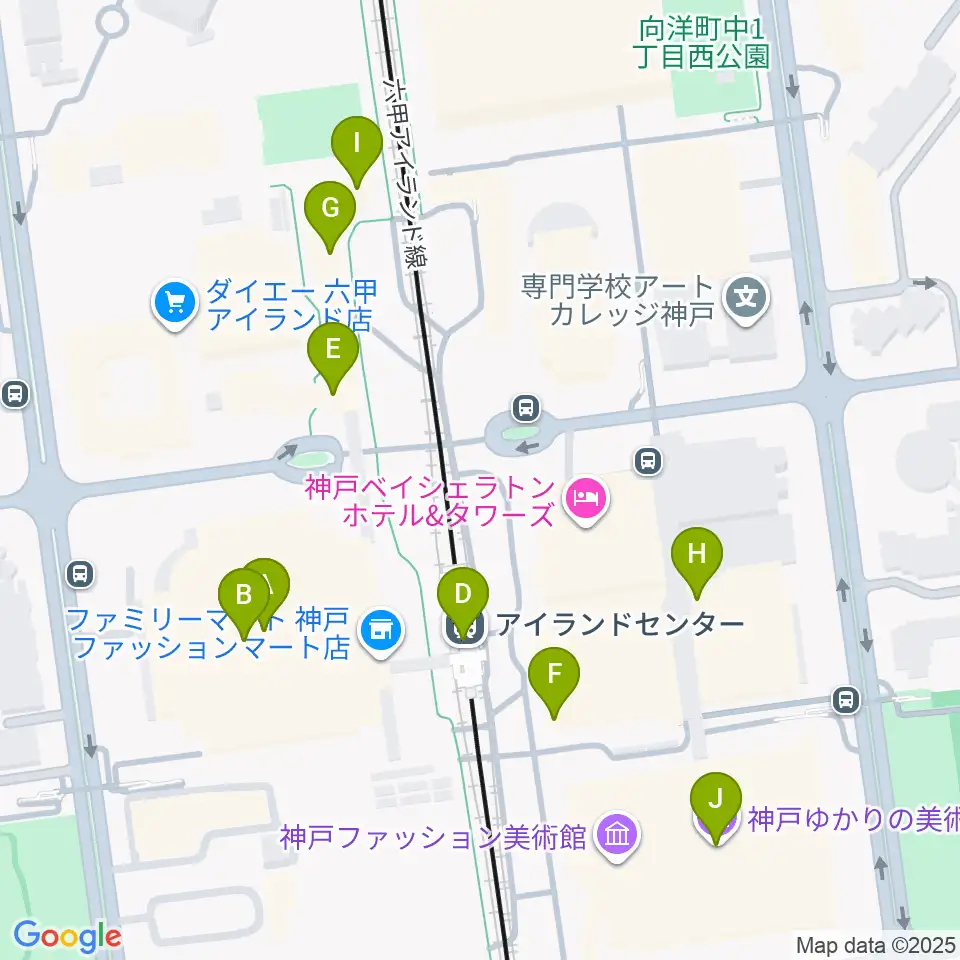 神戸ファッションマート周辺のカフェ一覧地図