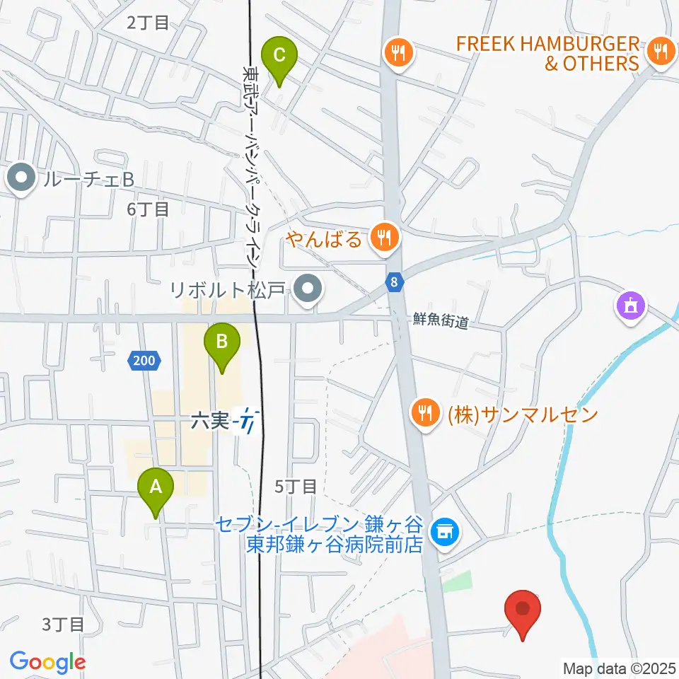 三好ギター教室周辺のカフェ一覧地図