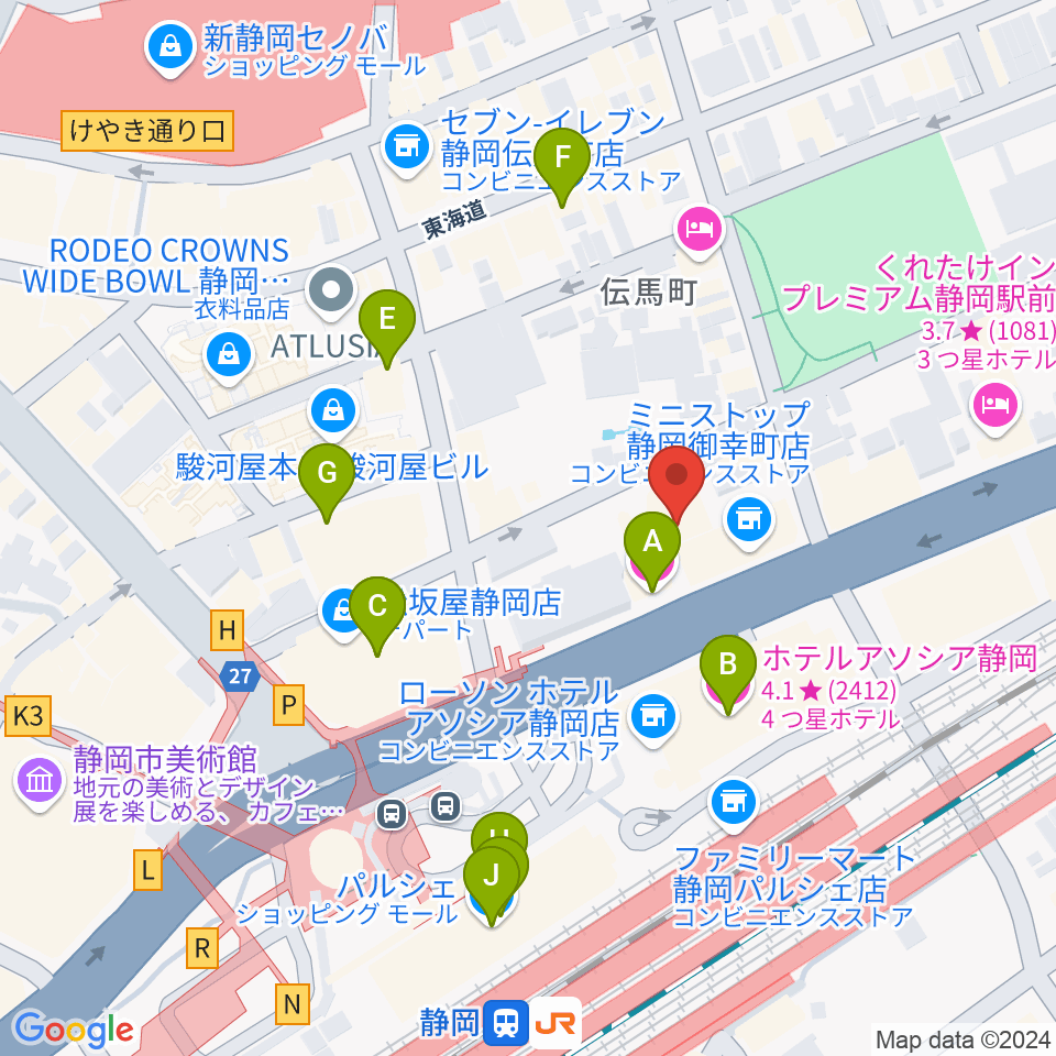 サールナートホール周辺のカフェ一覧地図