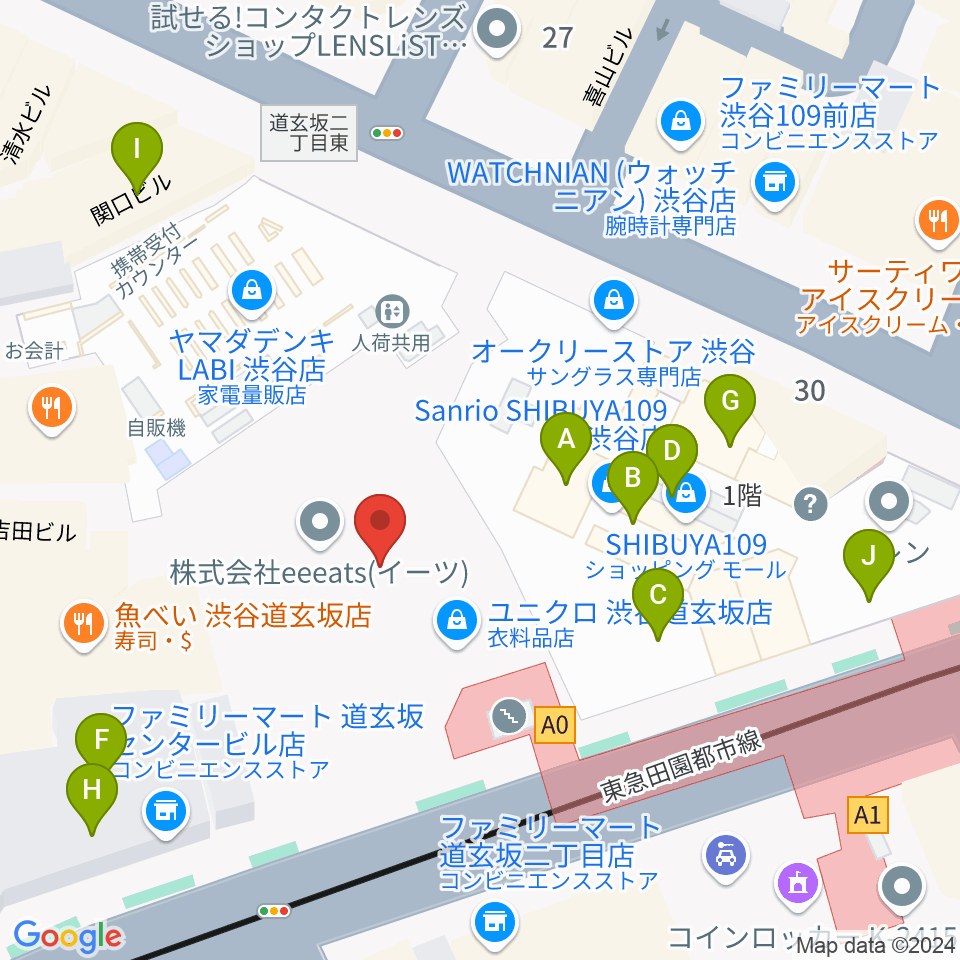 CBGKシブゲキ!!周辺のカフェ一覧地図