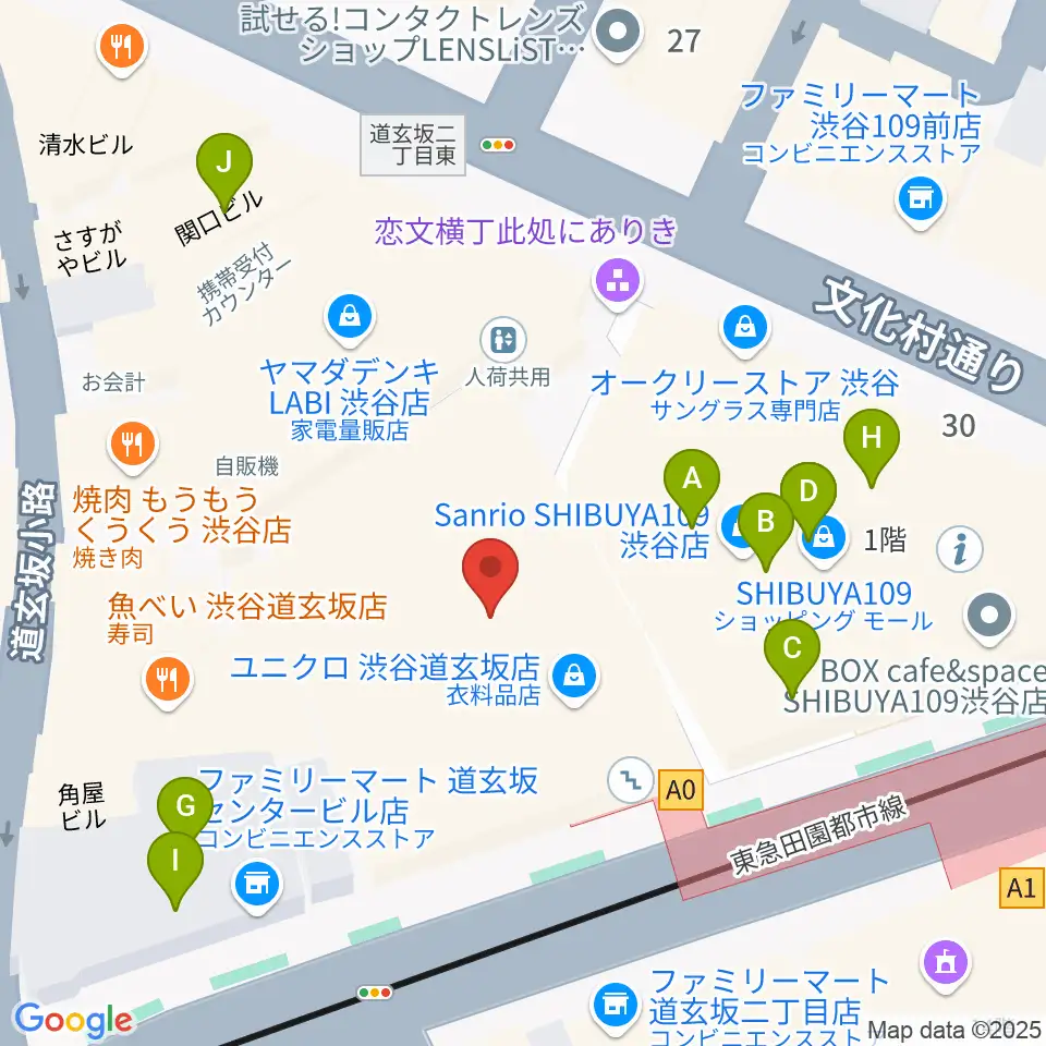 CBGKシブゲキ!!周辺のカフェ一覧地図