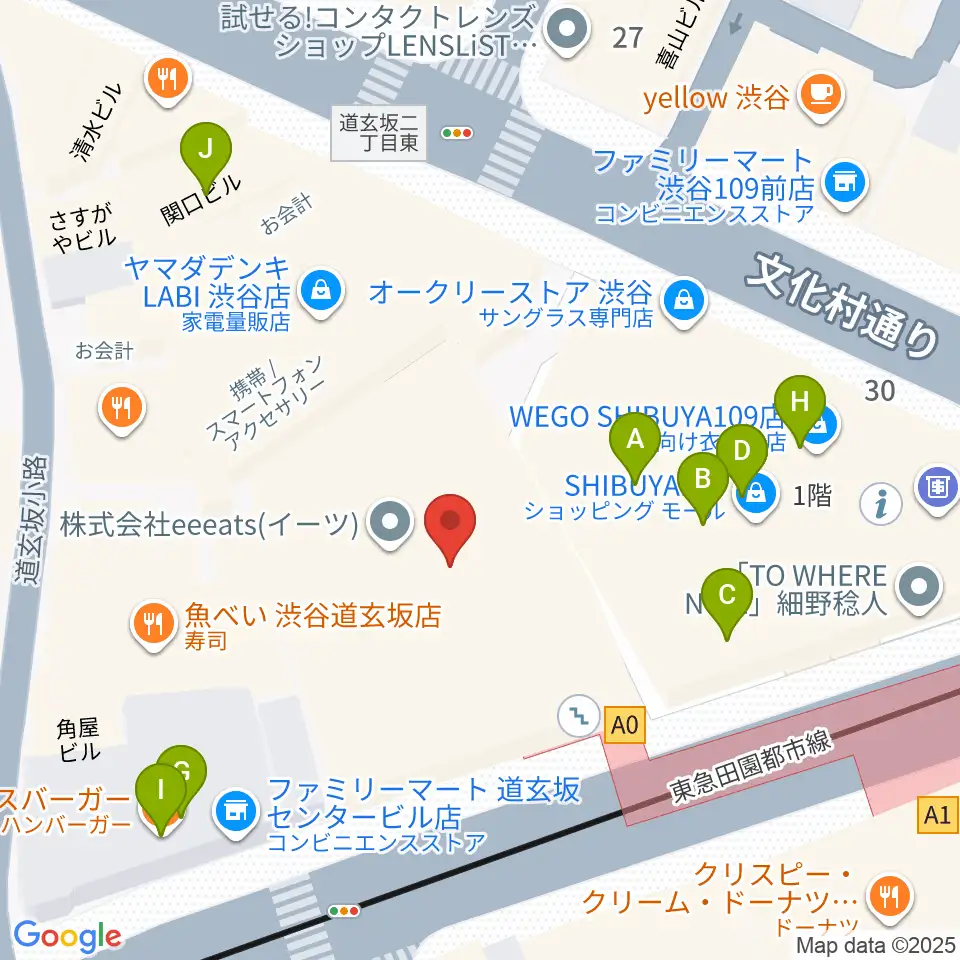 CBGKシブゲキ!!周辺のカフェ一覧地図
