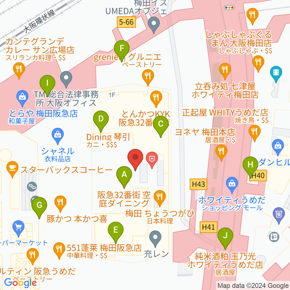 玉田ピアノサウンドビュー23周辺のカフェ一覧地図