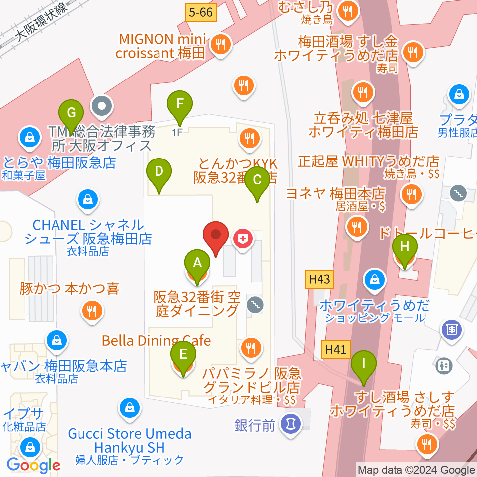 玉田ピアノサウンドビュー23周辺のカフェ一覧地図