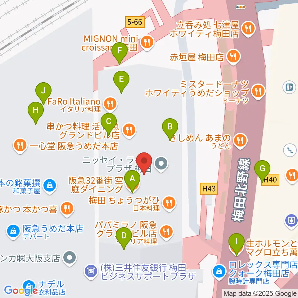 玉田ピアノサウンドビュー23周辺のカフェ一覧地図