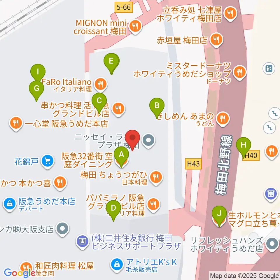 玉田ピアノサウンドビュー23周辺のカフェ一覧地図