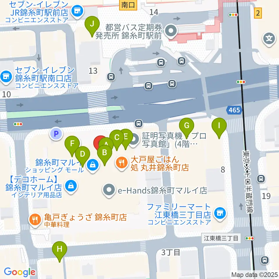 すみだ産業会館周辺のカフェ一覧地図