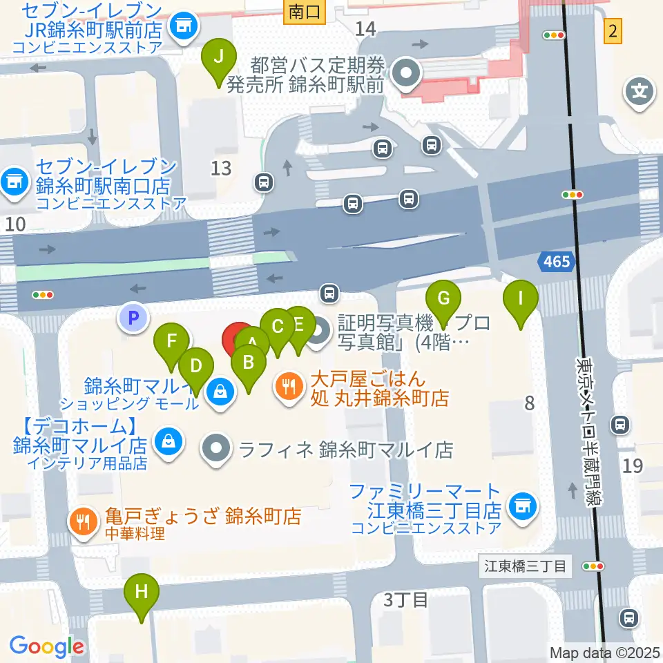 すみだ産業会館周辺のカフェ一覧地図
