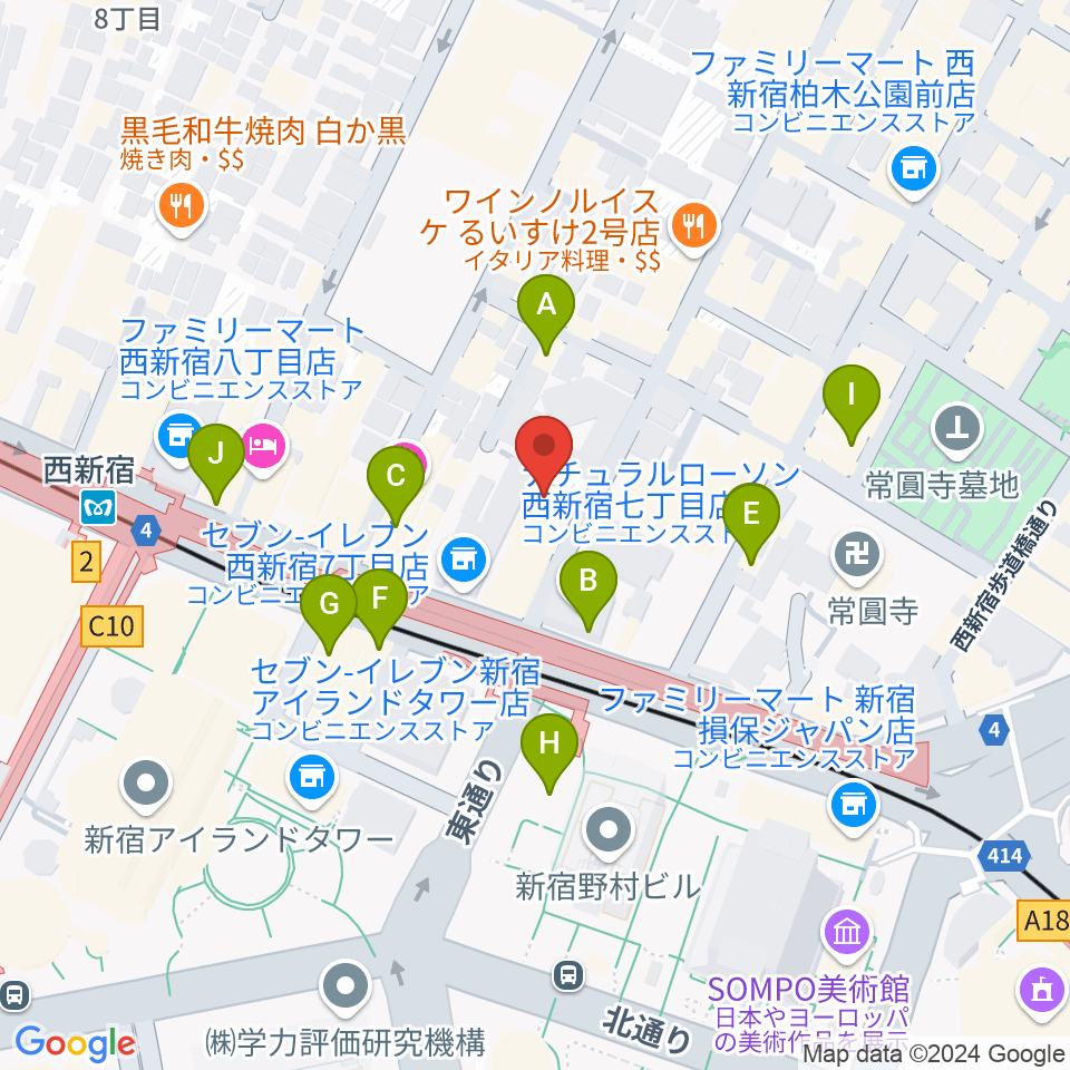 関交協ハーモニックホール周辺のカフェ一覧地図