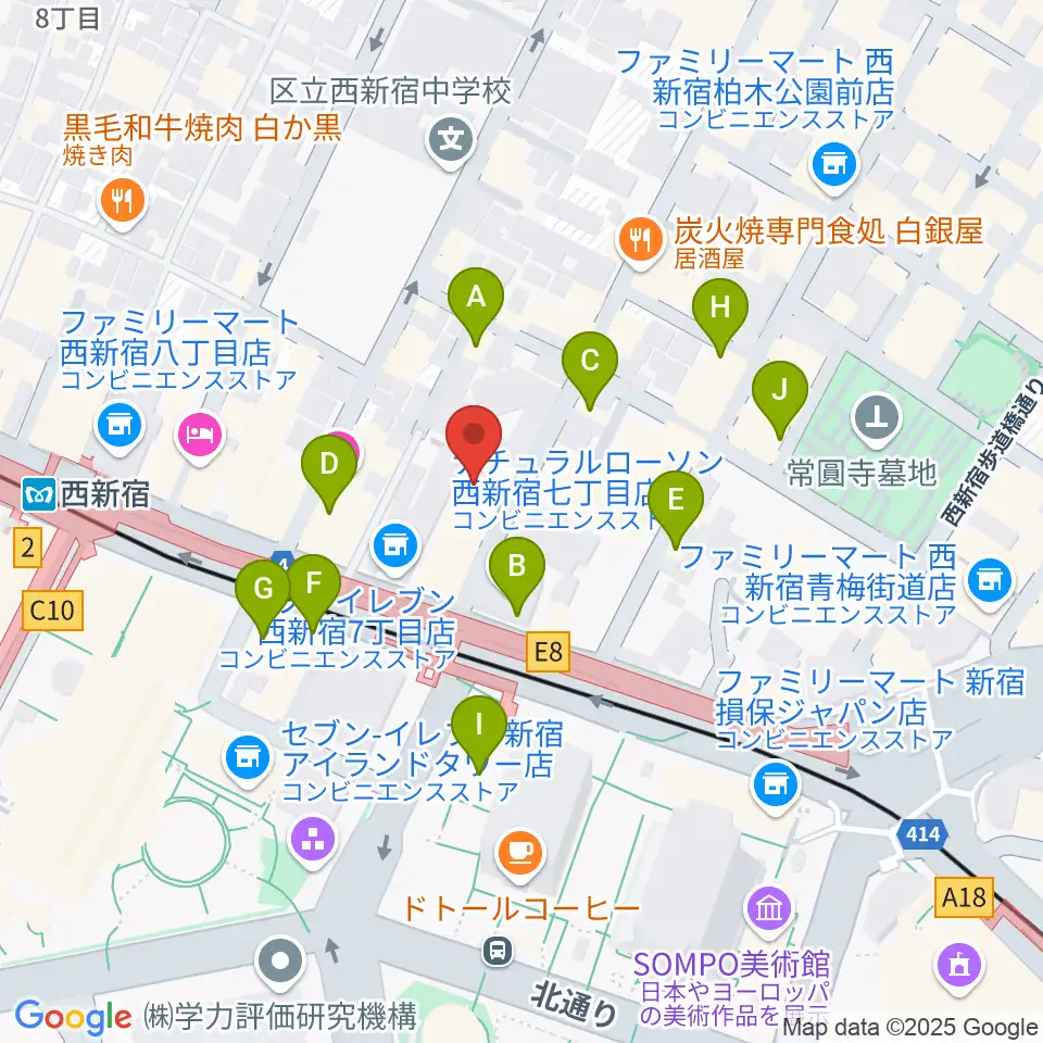 関交協ハーモニックホール周辺のカフェ一覧地図