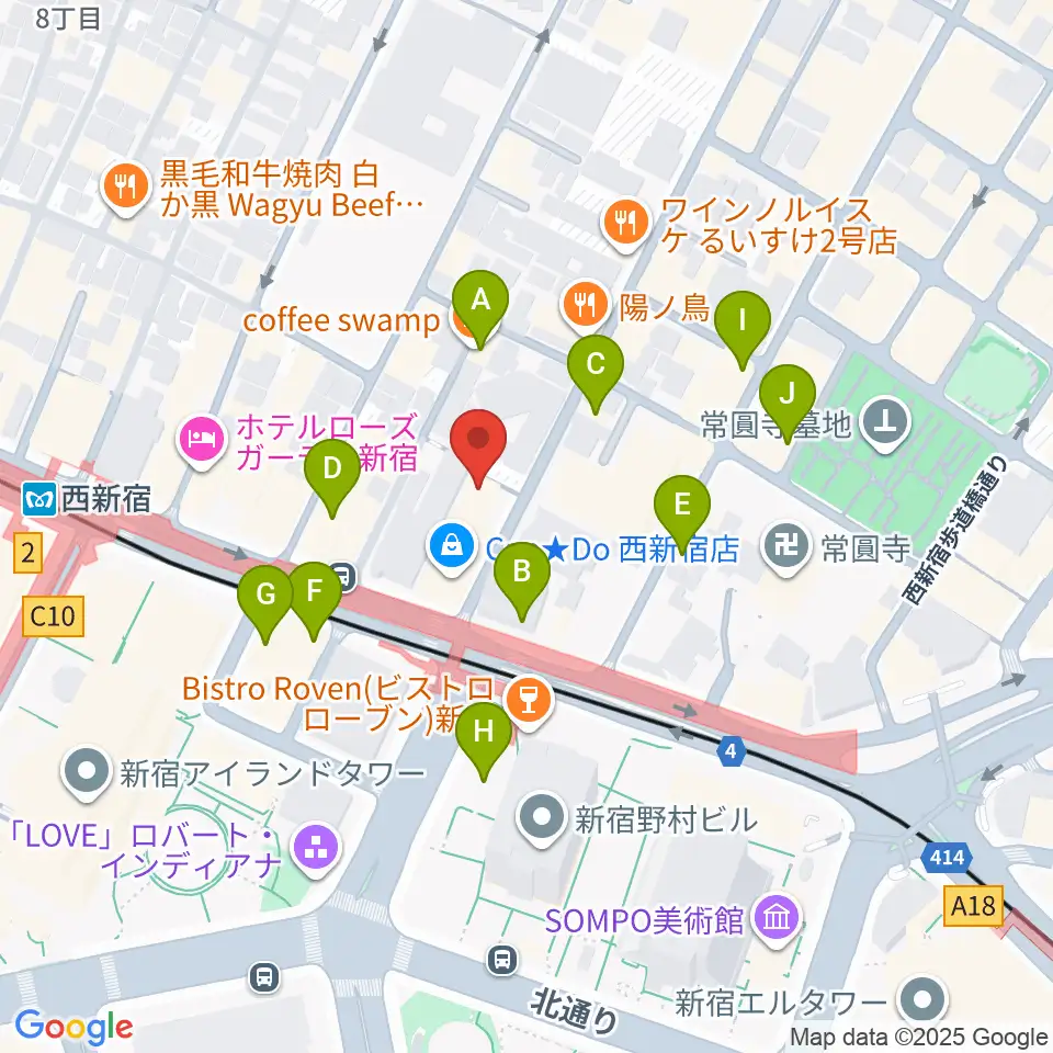 関交協ハーモニックホール周辺のカフェ一覧地図