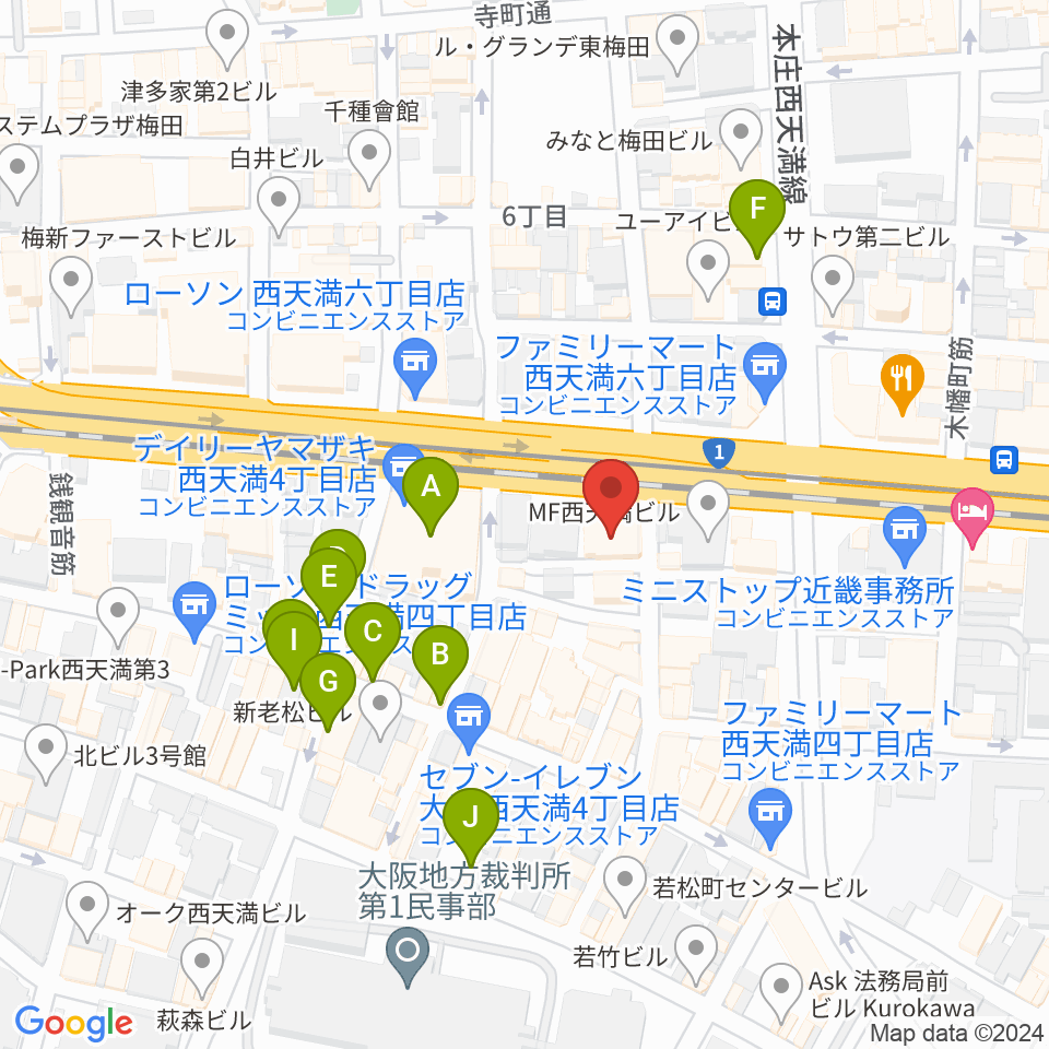 ソープオペラクラシックス梅田周辺のカフェ一覧地図