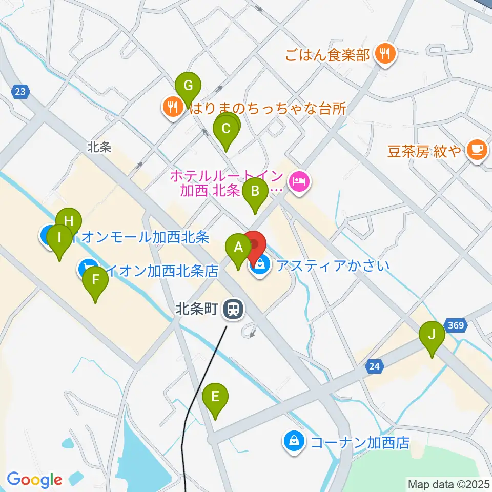 ねひめホール(加西市地域交流センター)周辺のカフェ一覧地図