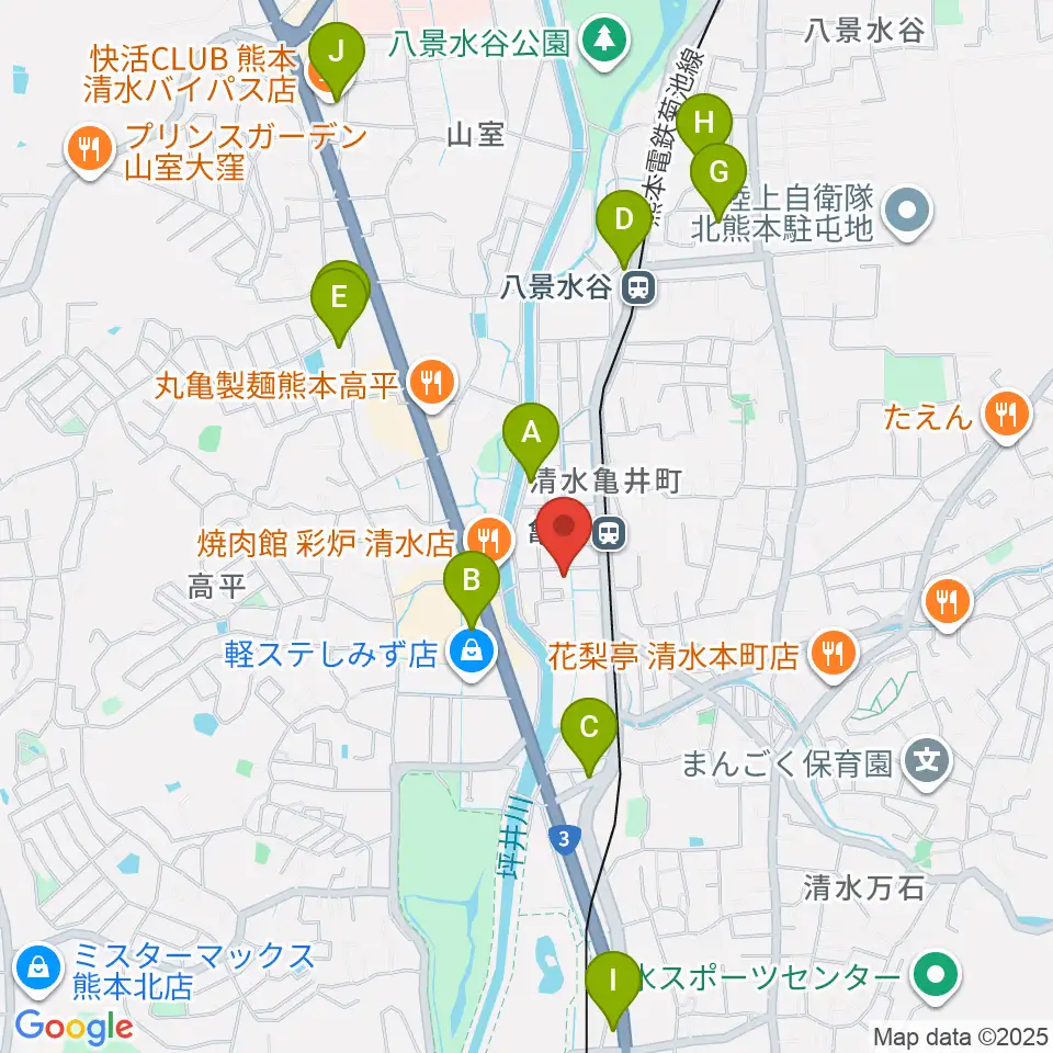 大谷楽器 清水教室周辺のカフェ一覧地図