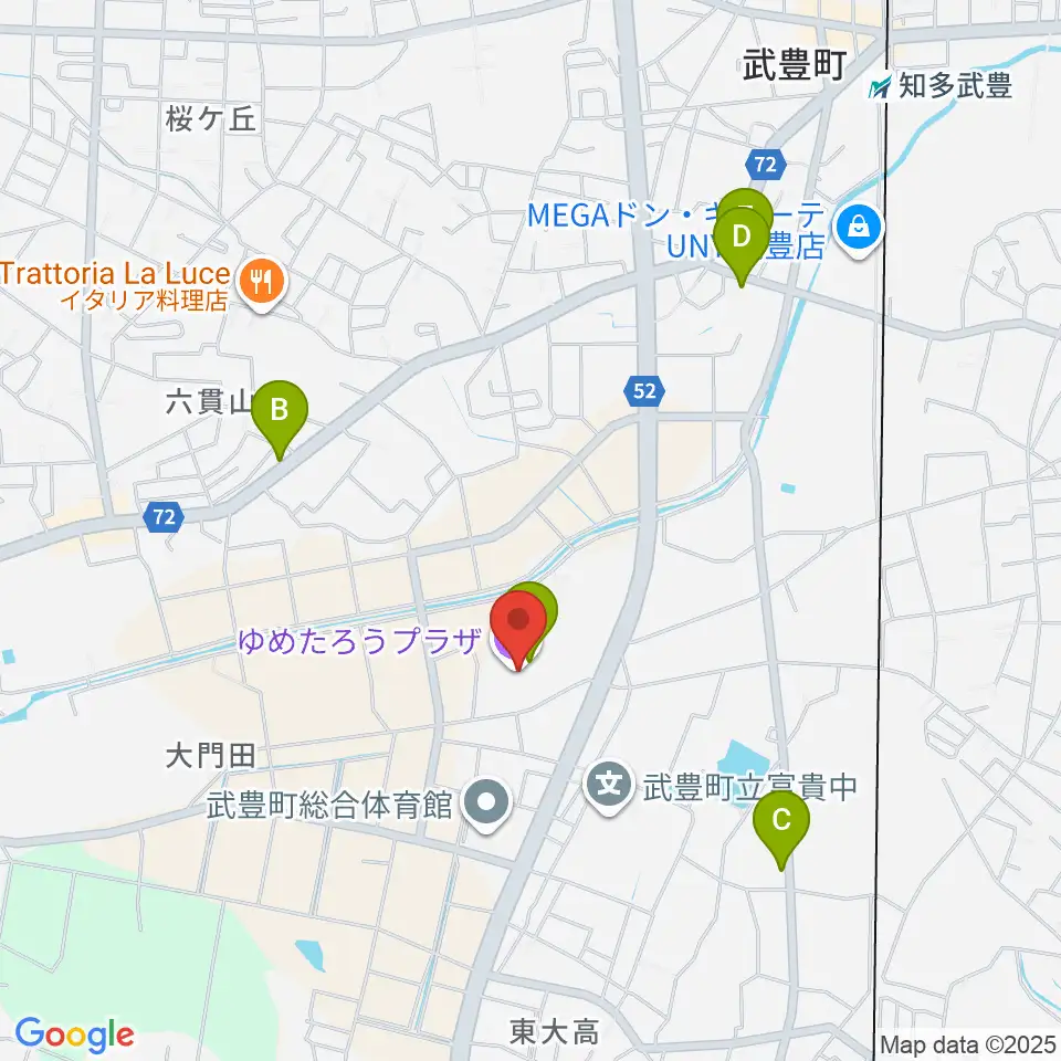 ゆめたろうプラザ 武豊町民会館周辺のカフェ一覧地図