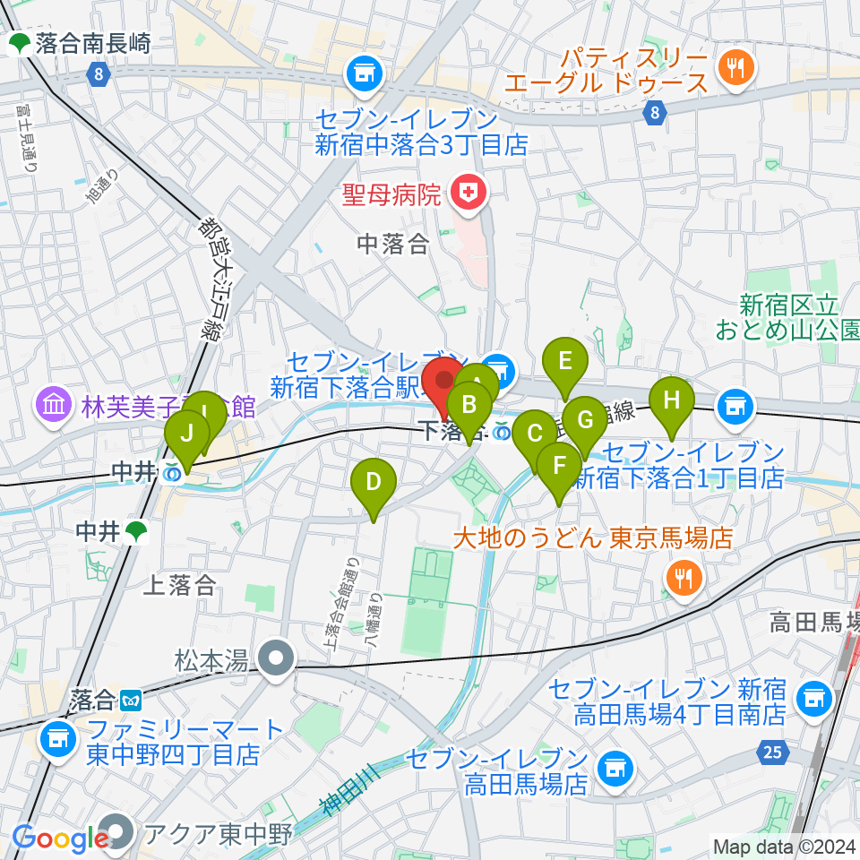 TACCS1179周辺のカフェ一覧地図