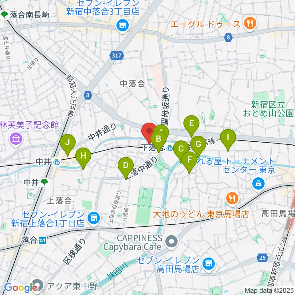 TACCS1179周辺のカフェ一覧地図