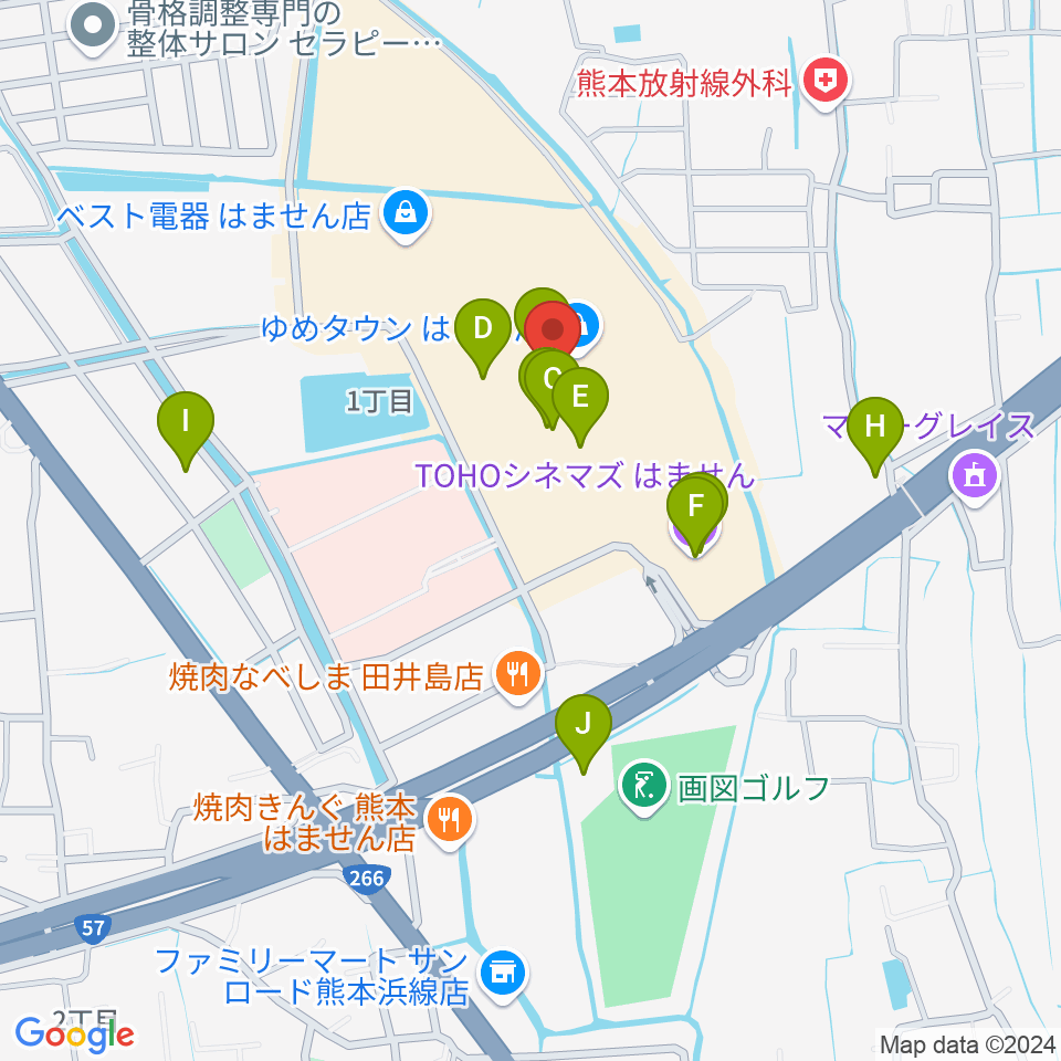 大谷楽器 はません教室周辺のカフェ一覧地図