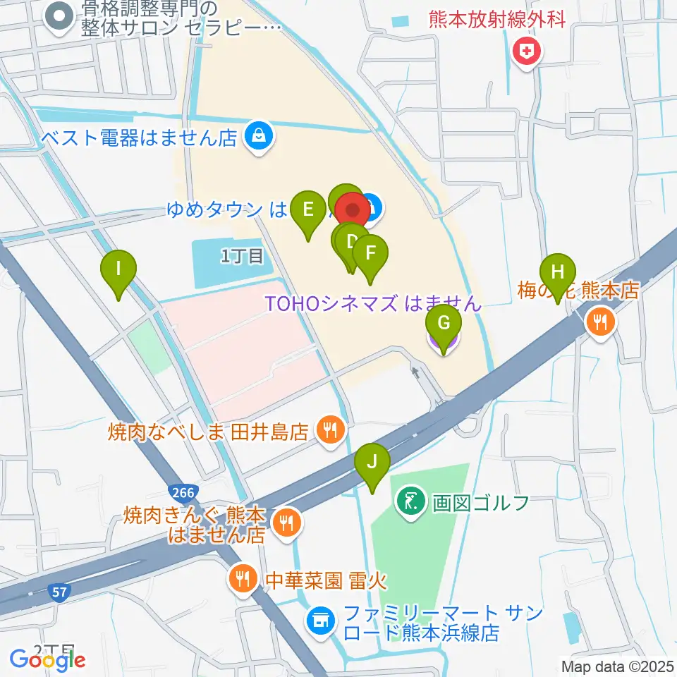 大谷楽器 はません教室周辺のカフェ一覧地図