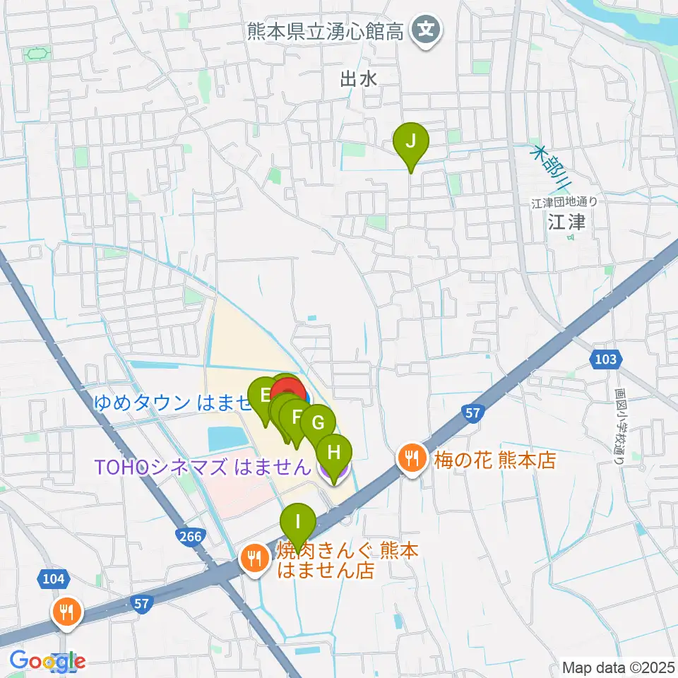 大谷楽器 はません教室周辺のカフェ一覧地図