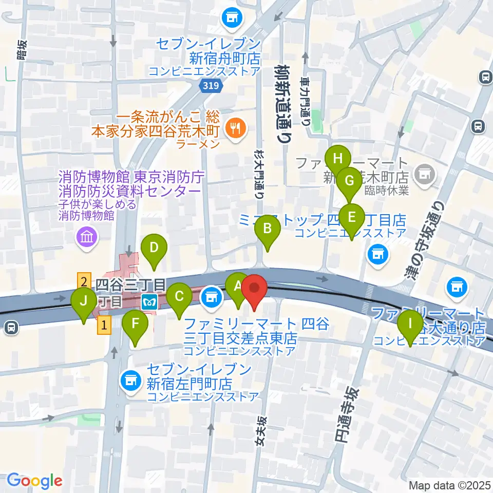 四谷ロータス周辺のカフェ一覧地図