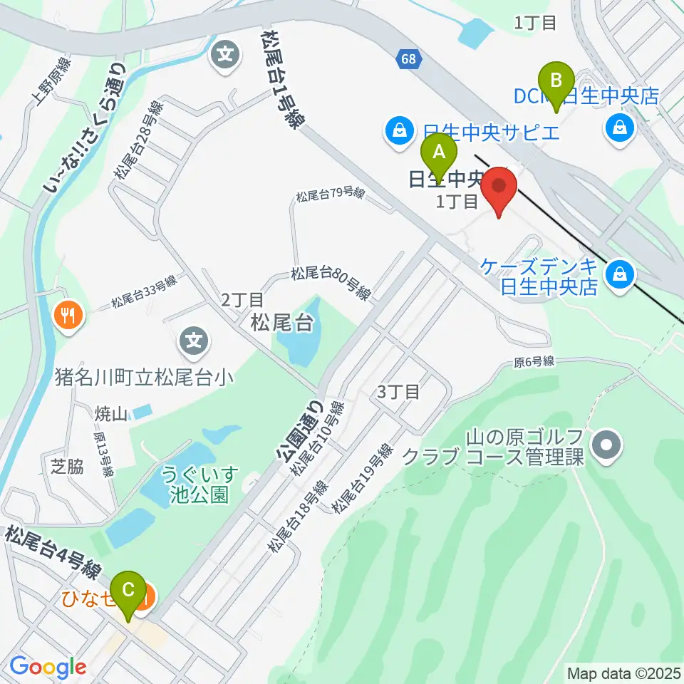 ハセガワ楽器 日生センター周辺のカフェ一覧地図
