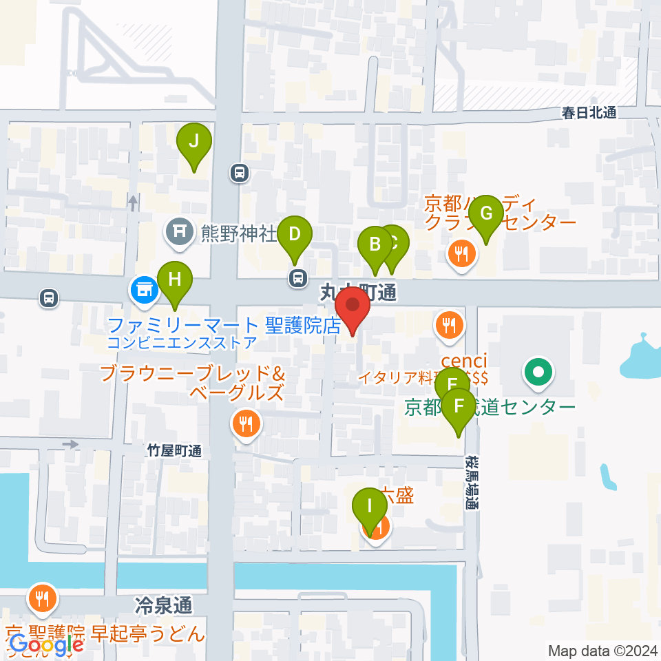 ジャズスポットヤマトヤ周辺のカフェ一覧地図