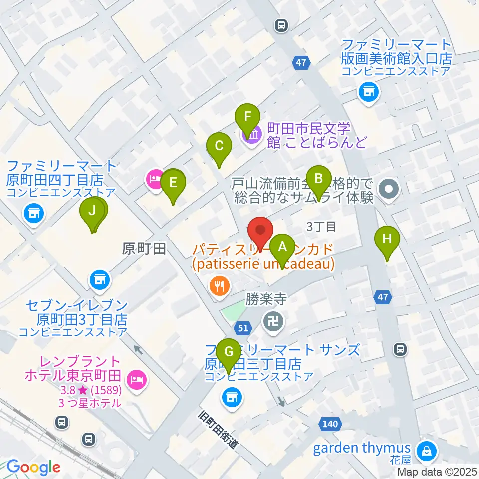 町田ミュージックサロンフォーボイス周辺のカフェ一覧地図