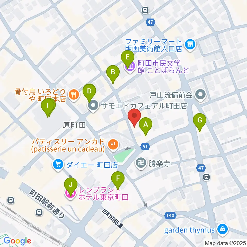 町田ミュージックサロンフォーボイス周辺のカフェ一覧地図